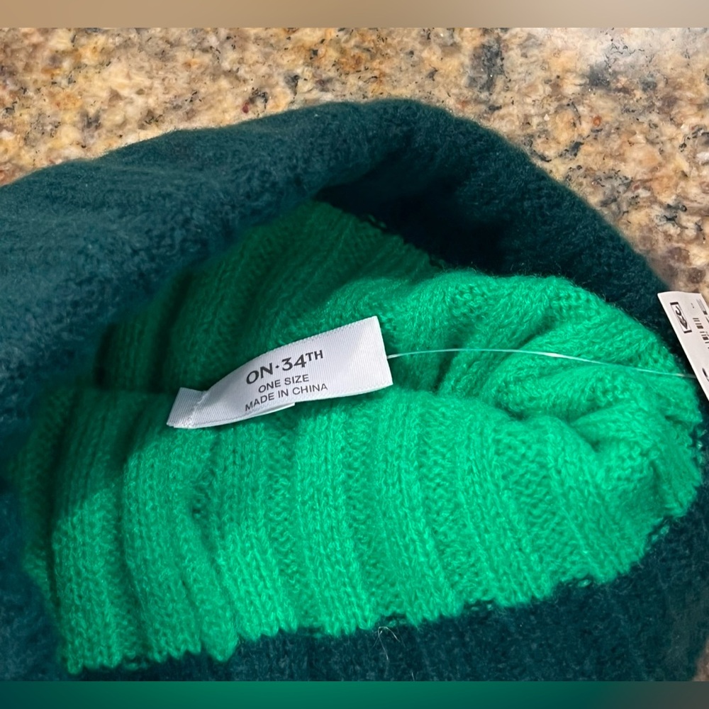 NWT On 34th Women’s Wide Ribbed Colorblock Beanie - Picture 5 of 5